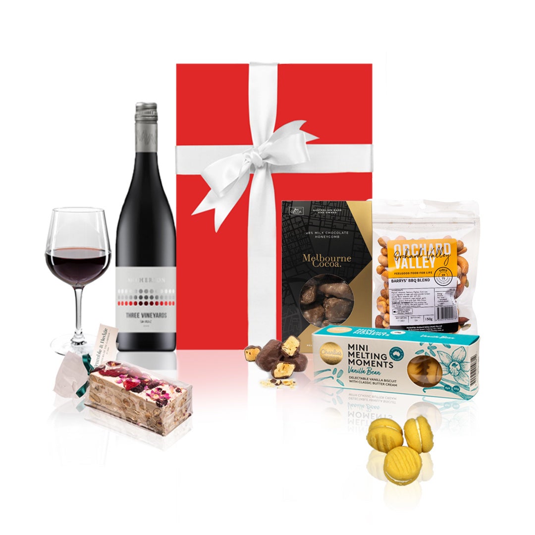 Red Wine & Gourmet Sweets Hamper